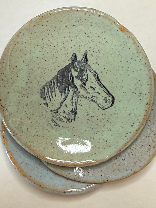 Horse Pottery Soap Dishes
